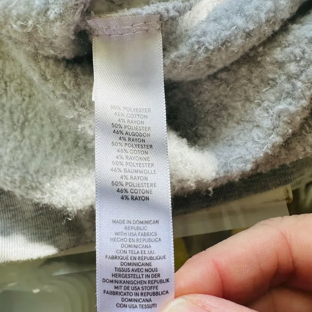 Purple Haus Machine Cut Short Sleeve Kangaroo Pouch Hoodie Pullover Sweater 2XL - Picture 10 of 14